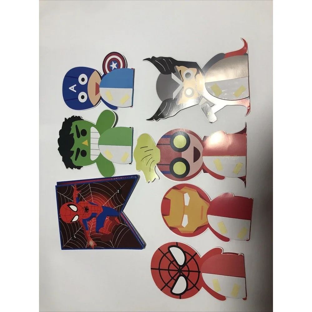Spiderman And Super Heroes Birthday Banner + Table Toppers